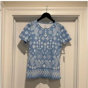 Light Blue with White Paisley - NEW!!